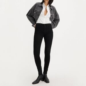 Levi's 720 Womens Super Skinny Fitted Jeans Size 28 Black Wash Skater Indie